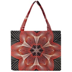 Star Pattern Red Abstract Mini Tote Bag by Vaneshart