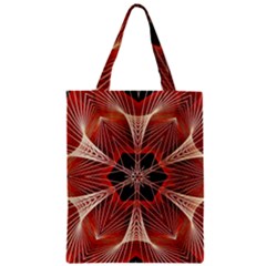 Star Pattern Red Abstract Zipper Classic Tote Bag by Vaneshart