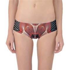 Star Pattern Red Abstract Classic Bikini Bottoms by Vaneshart