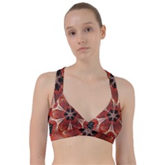 Star Pattern Red Abstract Sweetheart Sports Bra by Vaneshart