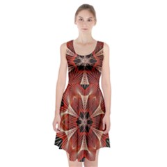 Star Pattern Red Abstract Racerback Midi Dress by Vaneshart