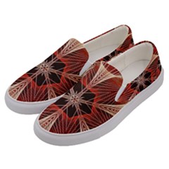 Star Pattern Red Abstract Men s Canvas Slip Ons by Vaneshart