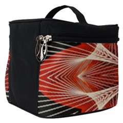 Star Pattern Red Abstract Make Up Travel Bag (small) by Vaneshart