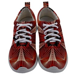 Star Pattern Red Abstract Mens Athletic Shoes