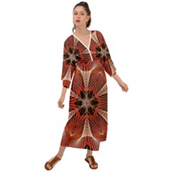 Star Pattern Red Abstract Grecian Style  Maxi Dress by Vaneshart