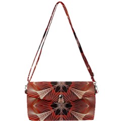 Star Pattern Red Abstract Removable Strap Clutch Bag by Vaneshart