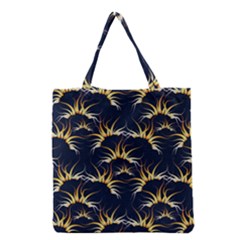 Pearl Pattern Floral Design Art Digital Seamless Grocery Tote Bag by Vaneshart