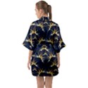 Pearl Pattern Floral Design Art Digital Seamless Half Sleeve Satin Kimono  View2