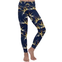 Pearl Pattern Floral Design Art Digital Seamless Kids  Lightweight Velour Classic Yoga Leggings by Vaneshart