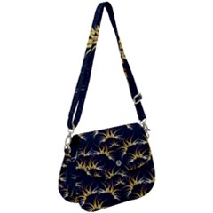 Pearl Pattern Floral Design Art Digital Seamless Saddle Handbag