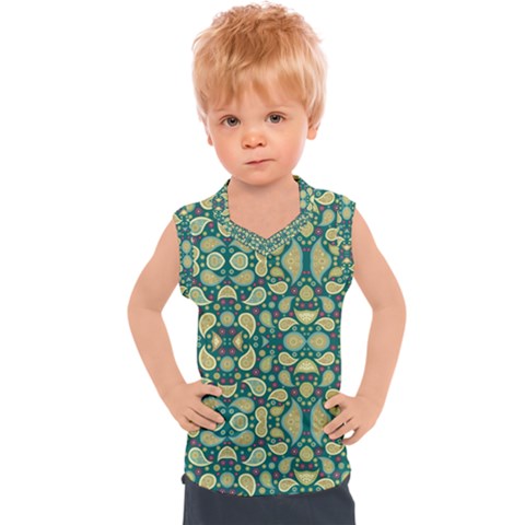 Pattern Abstract Paisley Swirls Artwork Creative Decoration Design Filigree Kids  Mesh Tank Top by Vaneshart