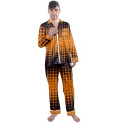 Pattern Lines Sections Yellow Straw Mauve Men s Satin Pajamas Long Pants Set by Vaneshart