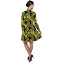 Seamless Pattern Background  Gold Yellow Black Long Sleeve Chiffon Shirt Dress View2