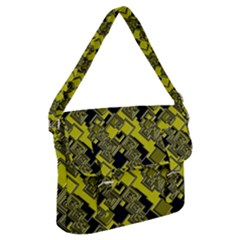 Seamless Pattern Background  Gold Yellow Black Buckle Messenger Bag by Vaneshart