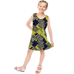 Seamless Pattern Background  Gold Yellow Black Kids  Tunic Dress by Vaneshart