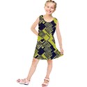 Seamless Pattern Background  Gold Yellow Black Kids  Tunic Dress View1