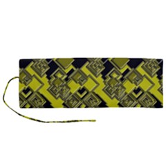 Seamless Pattern Background  Gold Yellow Black Roll Up Canvas Pencil Holder (m) by Vaneshart