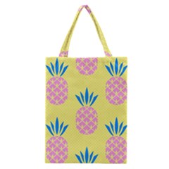 Summer Pineapple Seamless Pattern Classic Tote Bag by Sobalvarro