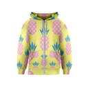 Summer Pineapple Seamless Pattern Kids  Zipper Hoodie View1