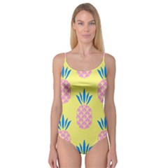 Summer Pineapple Seamless Pattern Camisole Leotard  by Sobalvarro