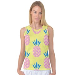 Summer Pineapple Seamless Pattern Women s Basketball Tank Top by Sobalvarro