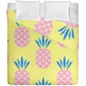 Summer Pineapple Seamless Pattern Duvet Cover Double Side (California King Size) View1