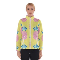 Summer Pineapple Seamless Pattern Winter Jacket by Sobalvarro