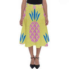 Summer Pineapple Seamless Pattern Perfect Length Midi Skirt by Sobalvarro