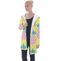 Summer Pineapple Seamless Pattern Longline Hooded Cardigan View1