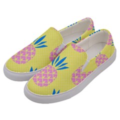 Summer Pineapple Seamless Pattern Men s Canvas Slip Ons by Sobalvarro