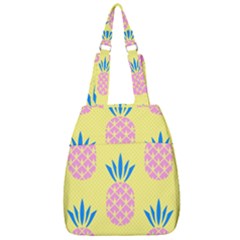 Summer Pineapple Seamless Pattern Center Zip Backpack by Sobalvarro