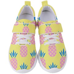 Summer Pineapple Seamless Pattern Women s Velcro Strap Shoes by Sobalvarro