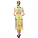 Summer Pineapple Seamless Pattern Keyhole Neckline Chiffon Dress View2