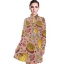 Thanksgiving Pattern Long Sleeve Chiffon Shirt Dress View1