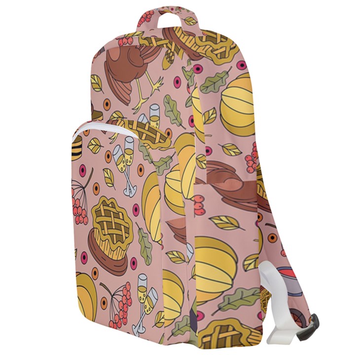 Thanksgiving Pattern Double Compartment Backpack