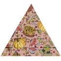 Thanksgiving Pattern Wooden Puzzle Triangle View1