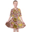 Thanksgiving Pattern Kids  All Frills Chiffon Dress View1