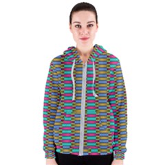 Seamless Tile Pattern Women s Zipper Hoodie by HermanTelo