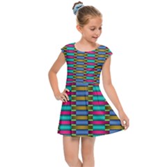 Seamless Tile Pattern Kids  Cap Sleeve Dress