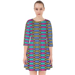 Seamless Tile Pattern Smock Dress