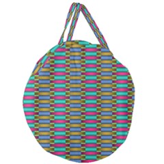 Seamless Tile Pattern Giant Round Zipper Tote