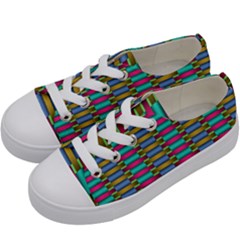 Seamless Tile Pattern Kids  Low Top Canvas Sneakers