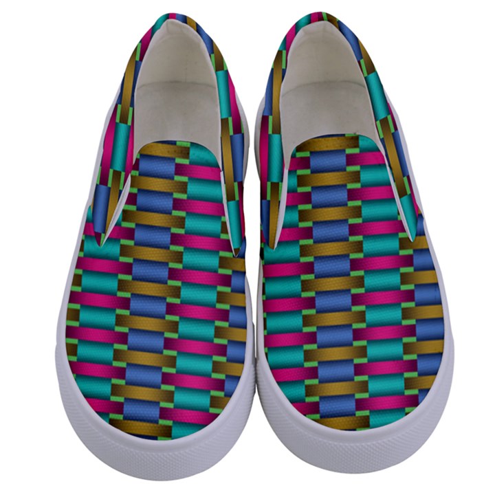 Seamless Tile Pattern Kids  Canvas Slip Ons