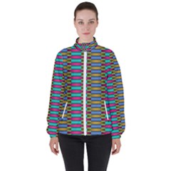 Seamless Tile Pattern Women s High Neck Windbreaker by HermanTelo