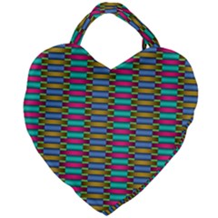 Seamless Tile Pattern Giant Heart Shaped Tote