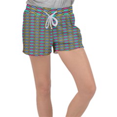 Seamless Tile Pattern Women s Velour Lounge Shorts