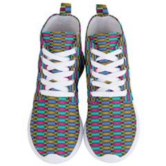 Seamless Tile Pattern Women s Lightweight High Top Sneakers