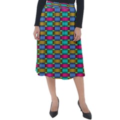 Seamless Tile Pattern Classic Velour Midi Skirt  by HermanTelo