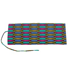 Seamless Tile Pattern Roll Up Canvas Pencil Holder (s)