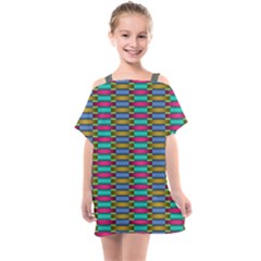 Seamless Tile Pattern Kids  One Piece Chiffon Dress